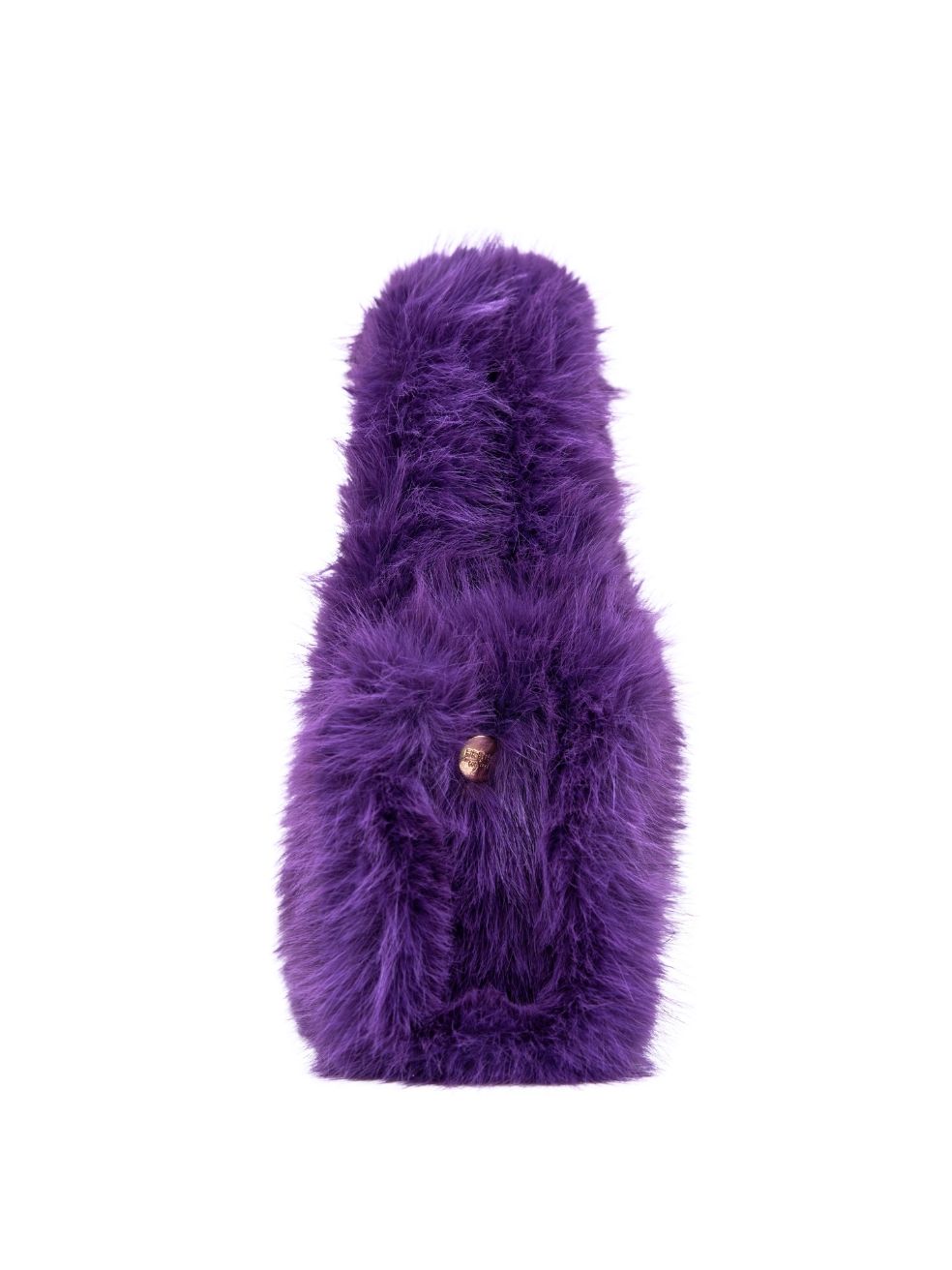 Mini Tote in Grape — front view of compact faux leather tote in rich purple grape shade, featuring clean lines and sturdy handles.